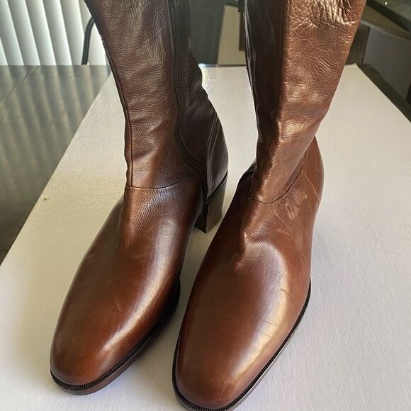 DI FABRIZIO (Rare) Men’s Genuine Leather Custom Handmade Brown Boots Size 8.5 main image 9